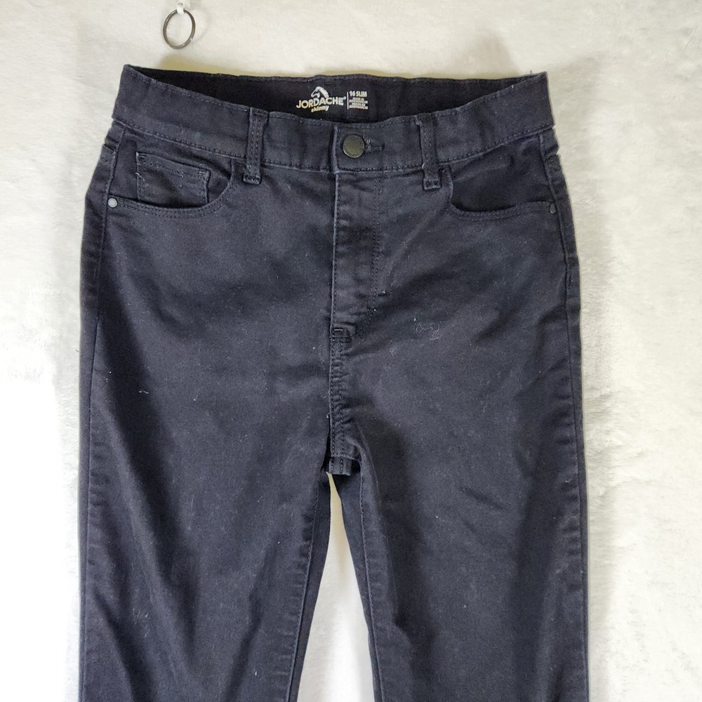 Jordache Girls'‎ Skinny Jeans Size 16 Slim Black High Waist Casual - Picture 2 of 8